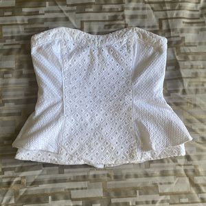 White House Black Market Eyelet Bustier Top